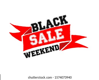 Flat black weekend sale vintage promotional background