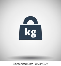 Flat black Weight Kilograms icon