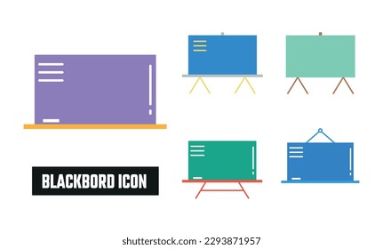 Flat Blackboard Icon Symbol Vector Illustration