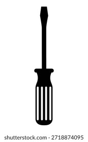 Símbolo de icono de equipo de reparación de herramienta de construcción de destornillador de hoja plana