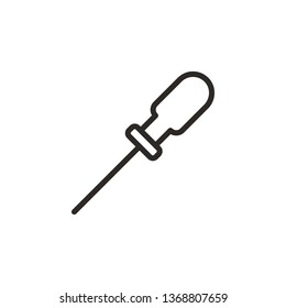 Flat blade, screwdriver vector icon. Element of design tool for mobile concept and web apps vector. Thin line icon for website design and development, app development. Vector icon