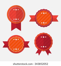 Flat Blank Labels With Ribbons