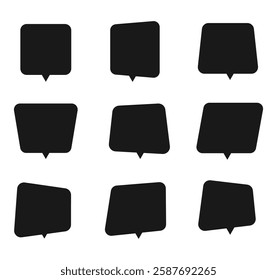 Flat blank quote box frame collection design