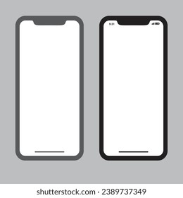 El smartphone en blanco se burla. Ilustración del vector