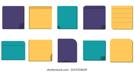 Flat Blank Sticky Note Bundle