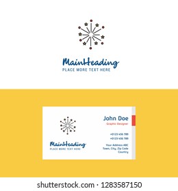 Flat Blast Logo and Visiting Card Template. Busienss Concept Logo Design