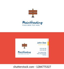 Flat Block road sign  Logo and Visiting Card Template. Busienss Concept Logo Design