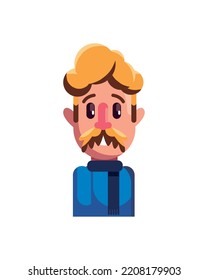 flat blond guy over white