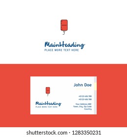 Flat Blood bottle Logo and Visiting Card Template. Busienss Concept Logo Design