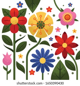 Flor plana con sombra de grano