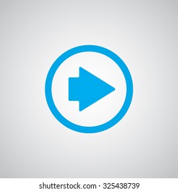 Flat blue Arrow Right icon 