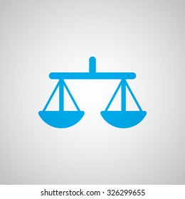 Flat blue Balance icon 