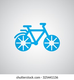 Flat blue Bicycle icon 