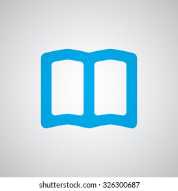 Flat blue Book icon 