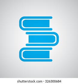 Flat blue Books icon 