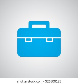 Flat blue Briefcase icon 