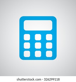 Flat blue Calculator icon 