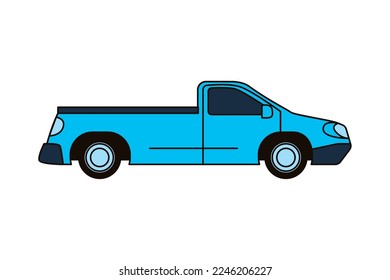 diseño de coches azul plano sobre blanco