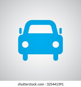 Flat blue Car icon 
