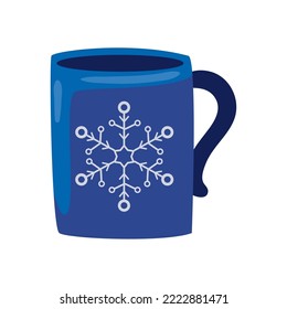 flat blue coffee cup over white