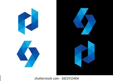 Flat blue color design concept. Very suitable in various business purposes, also for icon, symbol and many more.
