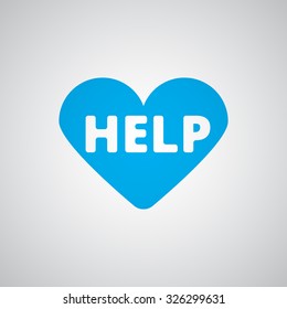 Flat blue Defibrillator  icon 