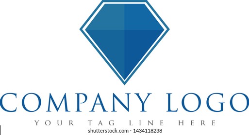Flat Blue Diamond Logo Design.this is high resolution,creative and unique Diamond logo.you can use this logo for your company and website.this is print ready logo.