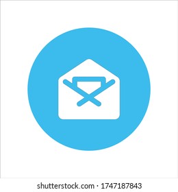 Flat blue emailt icon design