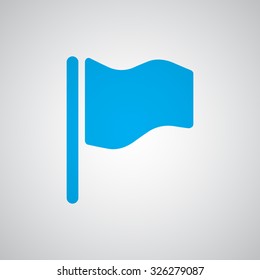 Flat blue Flag icon 