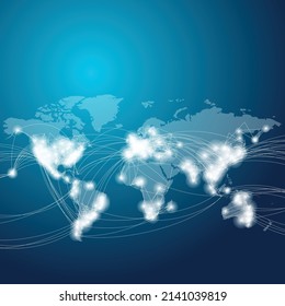 vector de colección de mapas de mundo de infografía azul plana