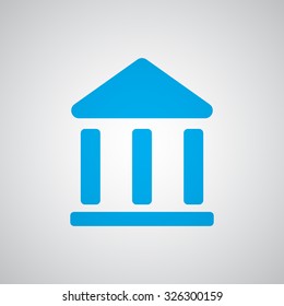 Flat blue Institution icon 