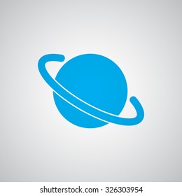 Flat blue Jupiter Icon icon 