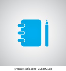 Flat blue Note Book icon 