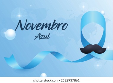 flat blue november background in spanish