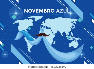flat blue november background in spanish