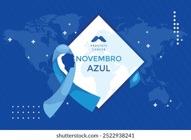 flat blue november background in spanish