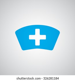 Flat blue Nurse icon 