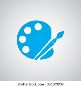Flat blue Palette icon 