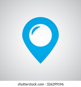 Flat blue Place icon 