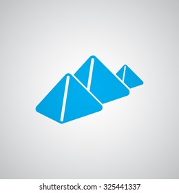 Flat blue Pyramids icon 