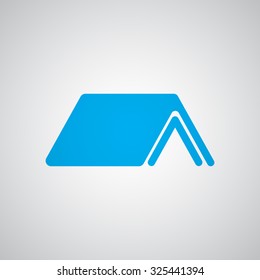 Flat blue Shelter icon 