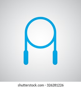 Flat blue Skipping Rope icon 