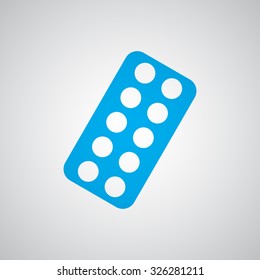 Flat blue Tablet Strip icon 