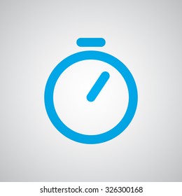 Flat blue Timer icon 