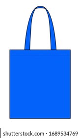 Vector De Bolsa Azul Plana Para Plantilla.