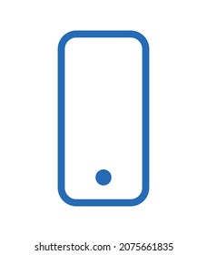 flat blue very simple phone icon