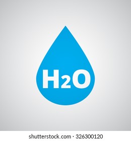 Flat blue Water icon 