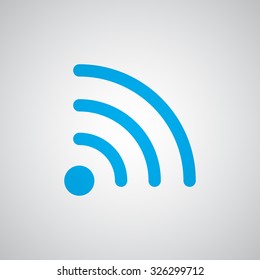 Flat blue Wireless icon 