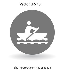 Flat boat icon