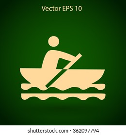Flat boat icon